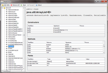 jReflector screenshot