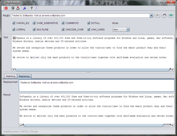 jRegExAnalyser screenshot