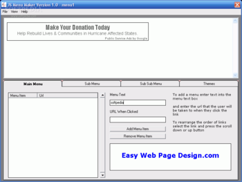 JS Menu Maker screenshot
