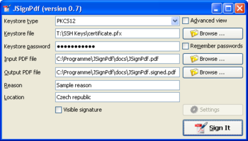 JSignPdf screenshot