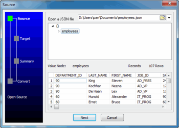 JsonToOracle screenshot 3