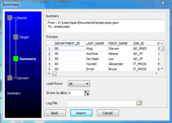 JsonToOracle screenshot 5