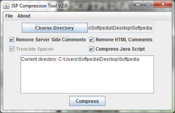 JSP Compression Tool screenshot
