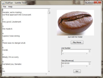 JSubFixer screenshot