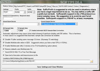 JT65-HF screenshot 2