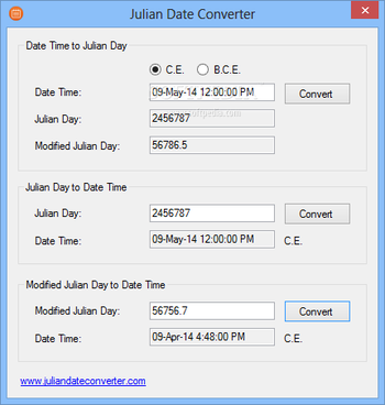 Julian Date Converter screenshot