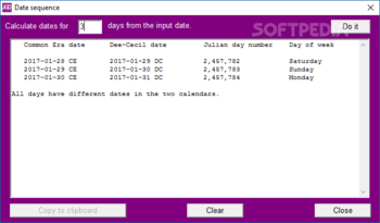 Julian-Gregorian-Dee Date Calculator screenshot 2