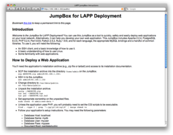 JumpBox for LAPP Deployment screenshot