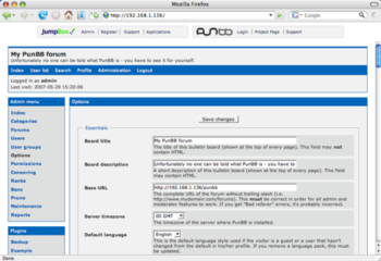 JumpBox for PunBB Discussion Forums screenshot