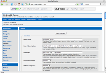 JumpBox for PunBB Discussion Forums screenshot