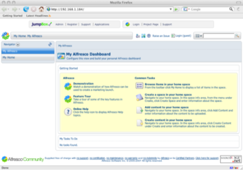 JumpBox for the Alfresco Content Management System screenshot