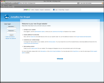 JumpBox for the Drupal 7.x Content Management System screenshot