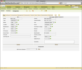 JumpBox for the GLPI IT and Asset Management System screenshot 2