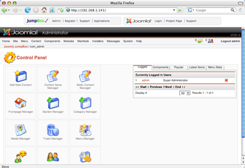 JumpBox for the Joomla! 1.0.x Content Management System screenshot 3