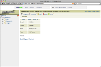 JumpBox for the PostgreSQL Relational Database Management System screenshot 2
