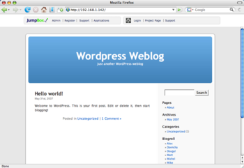 JumpBox for the Wordpress Blogging System screenshot 2