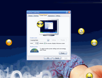 Jumping Smiles Screensaver screenshot
