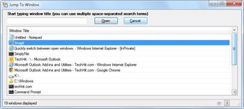 JumpToWindow screenshot