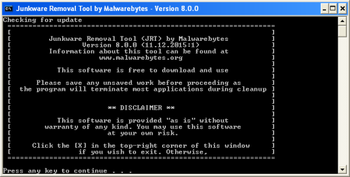 Junkware Removal Tool screenshot