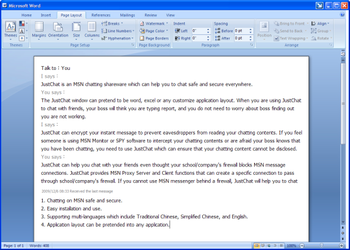 JustChat screenshot