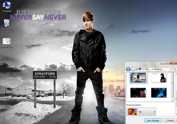Justin Bieber: Never Say Never Theme screenshot