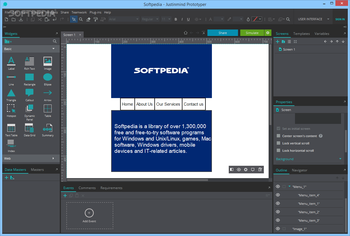 Justinmind Prototyper Pro screenshot