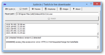 Justin.tv / Twitch.tv live downloader screenshot 2