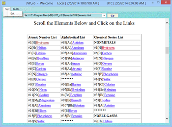 JVP Periodic Table screenshot 2