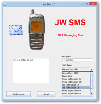 JW SMS screenshot