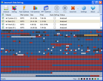 Jwansoft Disk Defrag screenshot