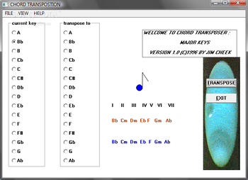 JWC Chord Transposer screenshot