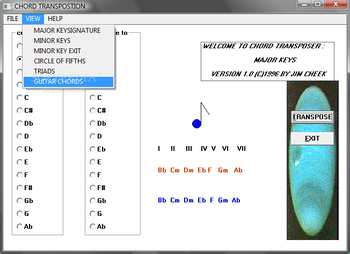JWC Chord Transposer screenshot 2