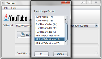 JYouTube screenshot