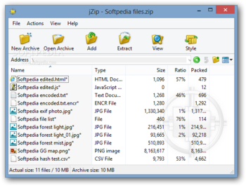 jZip screenshot