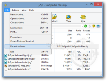 jZip screenshot 2