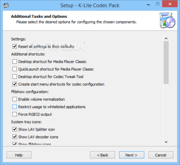 K-Lite Codec Pack Standard screenshot 3