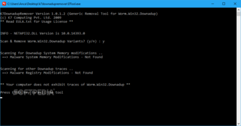 K7 Downadup Remover screenshot