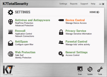 K7 TotalSecurity screenshot