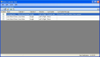 Kaliro Calendar Sync screenshot