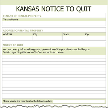 Kansas Notice To Quit screenshot