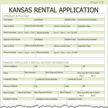 Kansas Rental Application screenshot