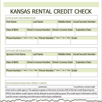 Kansas Rental Credit Check screenshot
