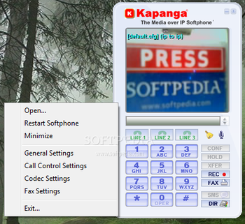 Kapanga Softphone screenshot