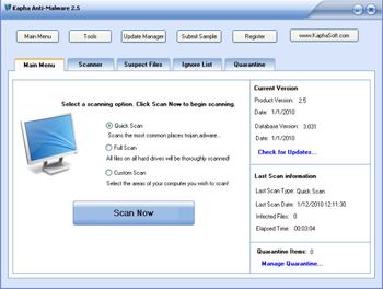 Kapha Anti-Malware screenshot