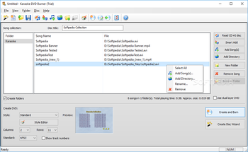 Karaoke DVD Burner screenshot