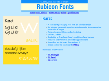 Karat Font TT screenshot 2