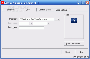 Karen's Autorun.inf Editor screenshot 2