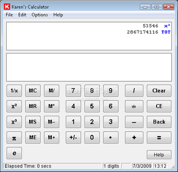 Karen's Calculator screenshot