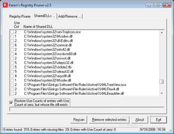 Karen's Registry Pruner screenshot 2