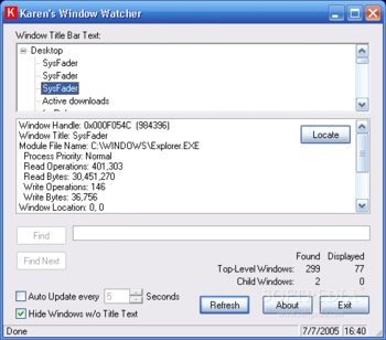 Karen's Window Watcher screenshot